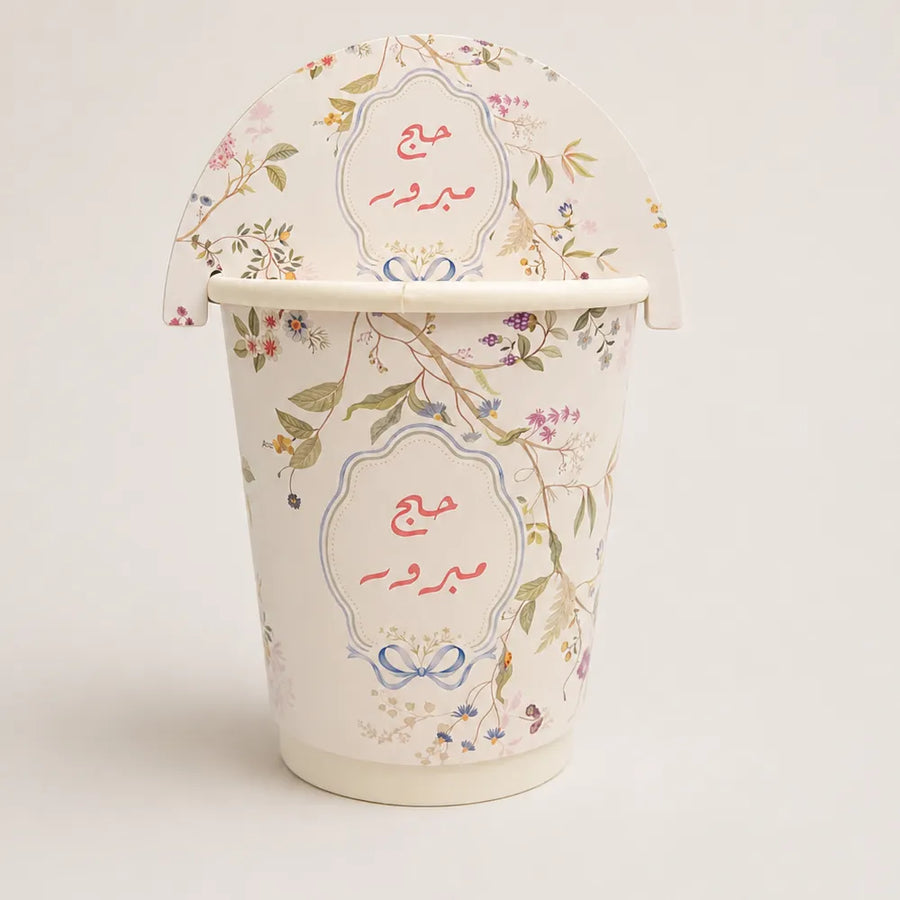 1 Coffee cup with card topper- Flowery
