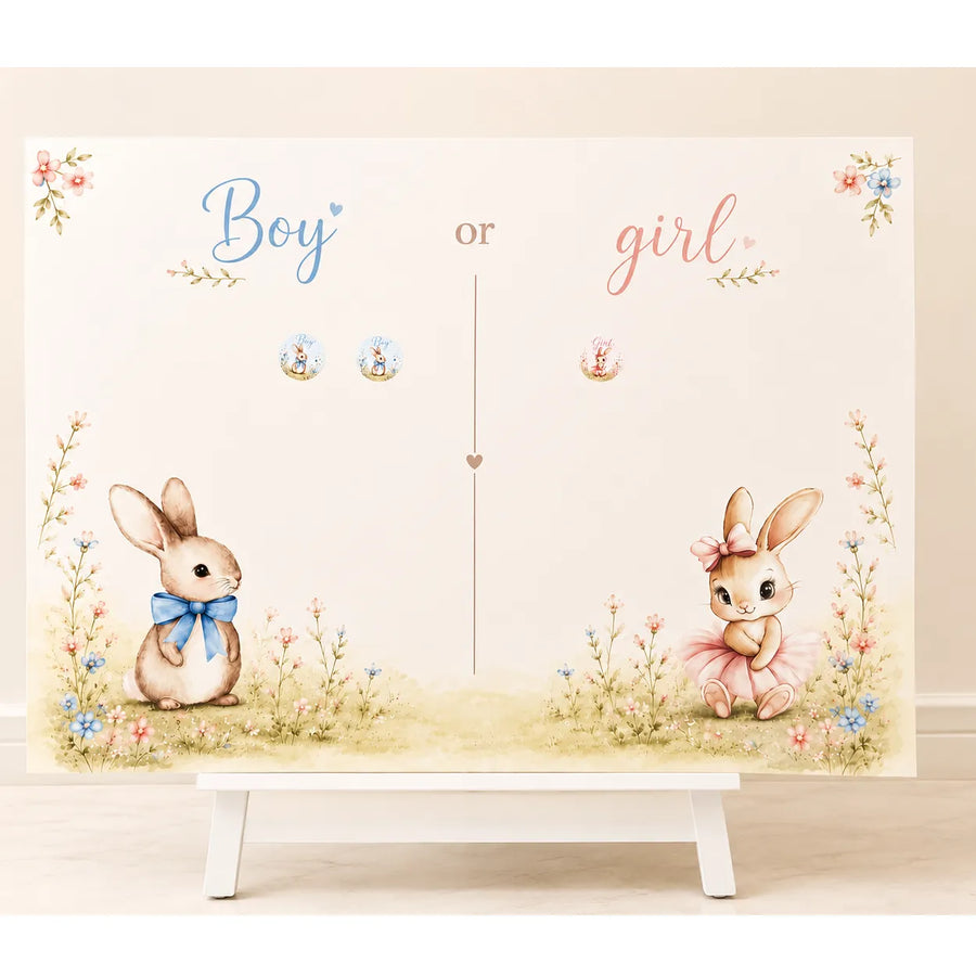 Gender Reveal Voting Board – Boy or Girl (with Stickers)
